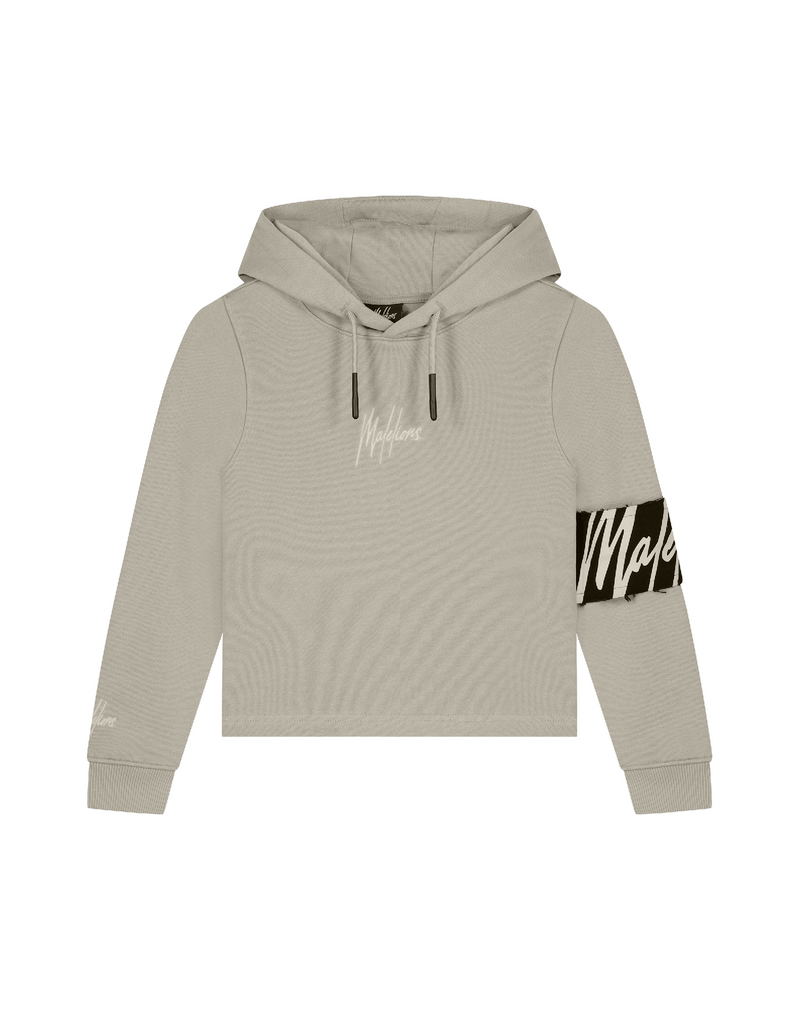 Meisjes Junior Girls Captain Crop Taupe/Beige van Malelions in de kleur Taupe/Beige in maat 176.