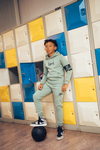 Jongens Junior Captain Hoodie Dark Sage/Black van Malelions in de kleur Dark Sage/Black in maat 176.