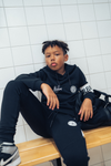 Jongens Junior Captain Hoodie Black/White van Malelions in de kleur Black/White in maat 176.