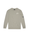 Jongens Junior Pocket Crewneck Taupe/Beige van Malelions in de kleur Taupe/Beige in maat 176.