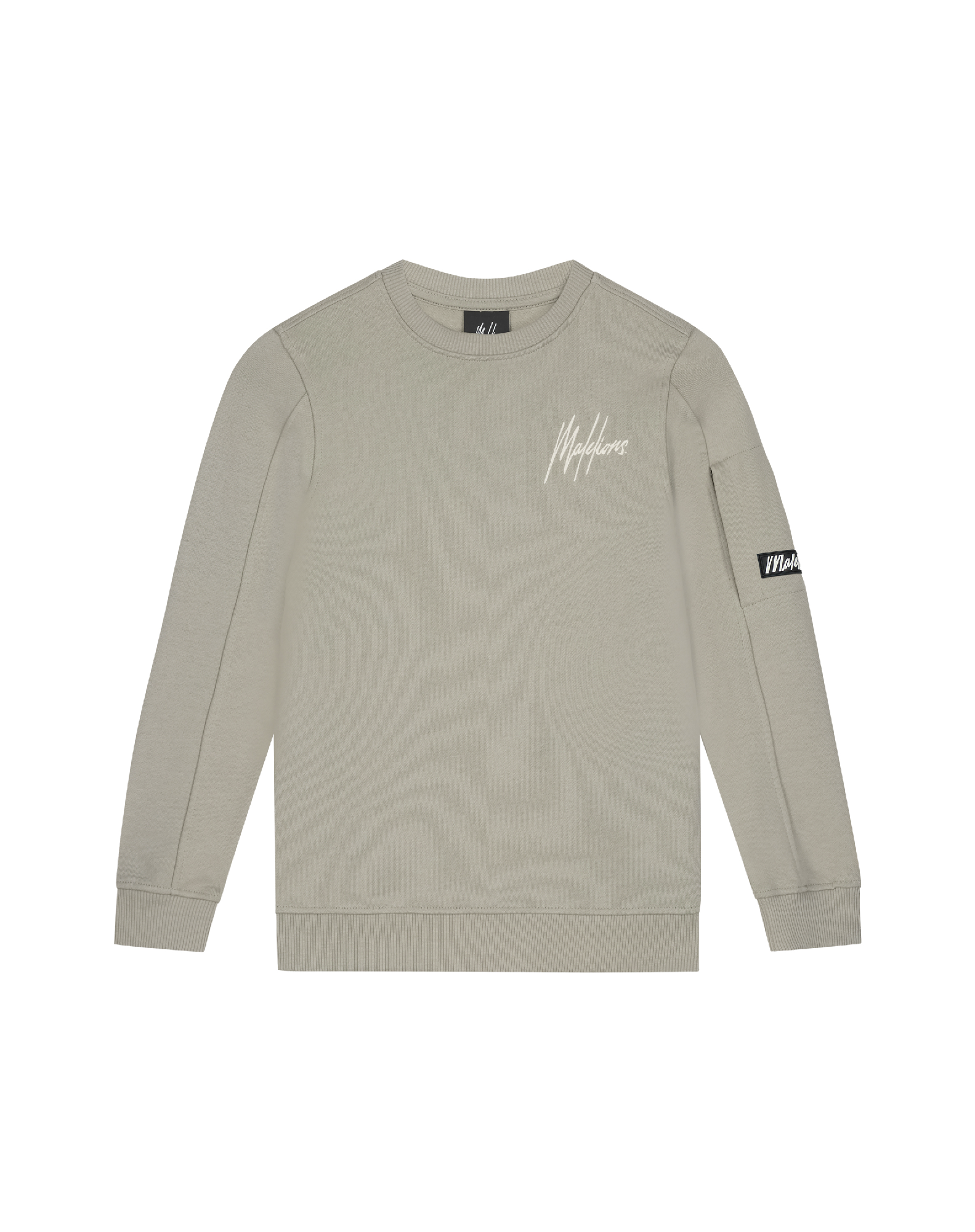 Malelions Junior Pocket Crewneck Taupe/Beige