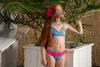 Meisjes Girls wrap bikini with ao van Just Beach in de kleur Tropical in maat 140.