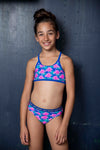 Just Beach Girls tropic aztec bikini with sporty elastic details