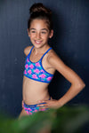 Just Beach Girls tropic aztec bikini with sporty elastic details