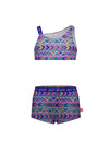 Just Beach Girls palm tree bikini with sporty elastic details