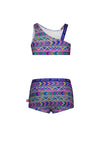 Just Beach Girls palm tree bikini with sporty elastic details