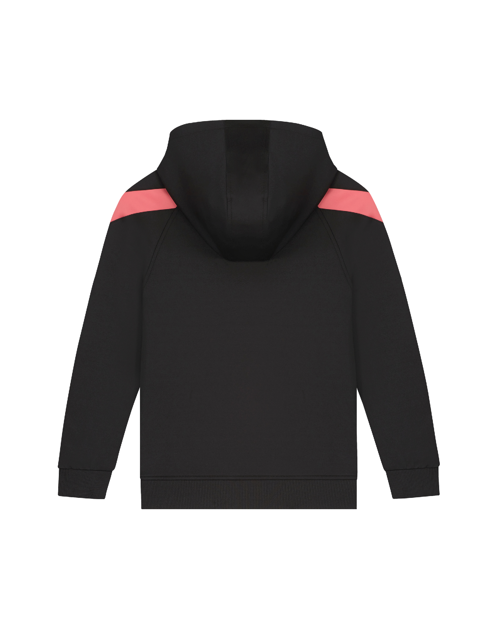 Jongens Junior Sport Pre-Match Hoodie Black/Coral van Malelions in de kleur Black/Coral in maat 176.