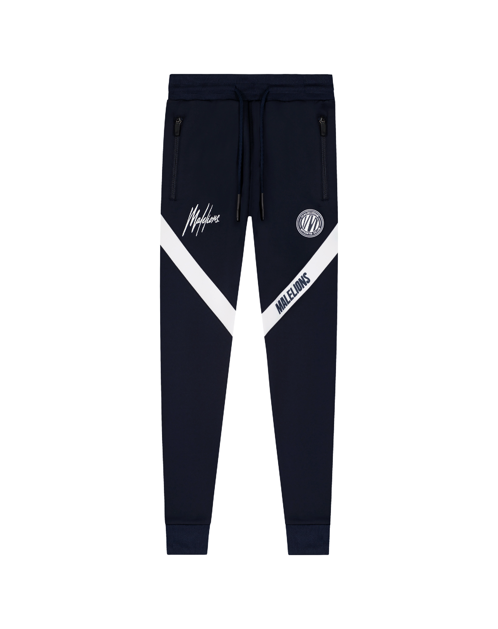Malelions Junior Sport Pre-Match Trackpants Navy/White