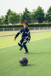 Jongens Junior Sport Pre-Match Trackpants Navy/White van Malelions in de kleur Navy/White in maat 176.