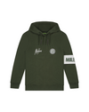 Jongens Junior Sport Coach Hoodie Army/White van Malelions in de kleur Army/White in maat 176.