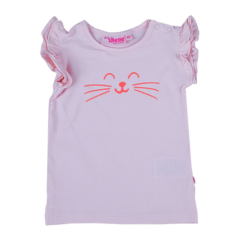 Baby Meisjes T-shirt Cat van Someone in de kleur SOFT PINK in maat 86.