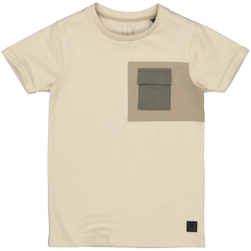 Jongens Shortsleeve LEGBERT van Levv in de kleur Grey Sand in maat 128.