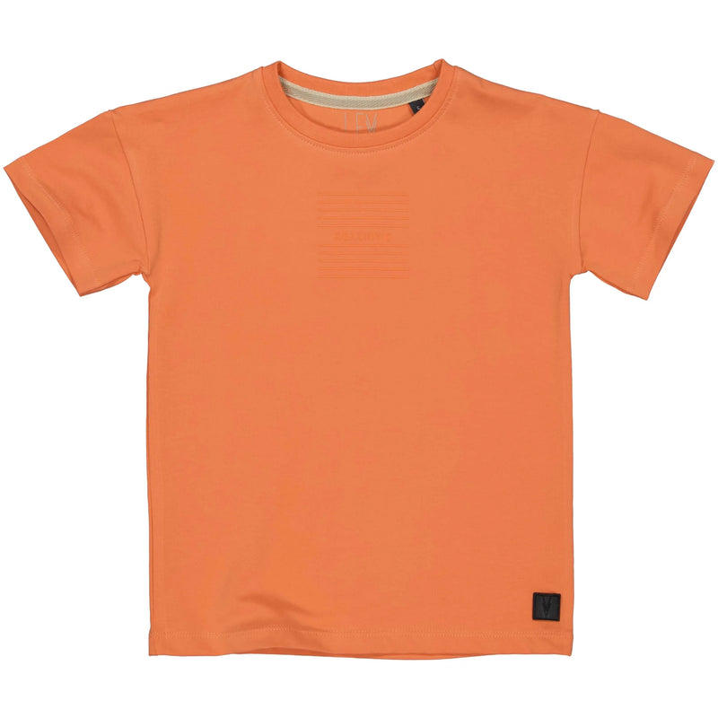 Jongens Shortsleeve LELBA van Levv in de kleur Orange Red in maat 128.