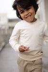 Jongens Sweater LELROY van Levv in de kleur Off White in maat 128.