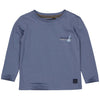 Jongens Longsleeve BARTW221 van Little Levv in de kleur Blue Denim in maat 128.