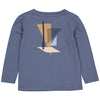 Jongens Longsleeve BARTW221 van Little Levv in de kleur Blue Denim in maat 128.