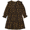 Meisjes Dress BASMAW221 van Little Levv in de kleur AOP Grey Animal Leopard in maat 128.