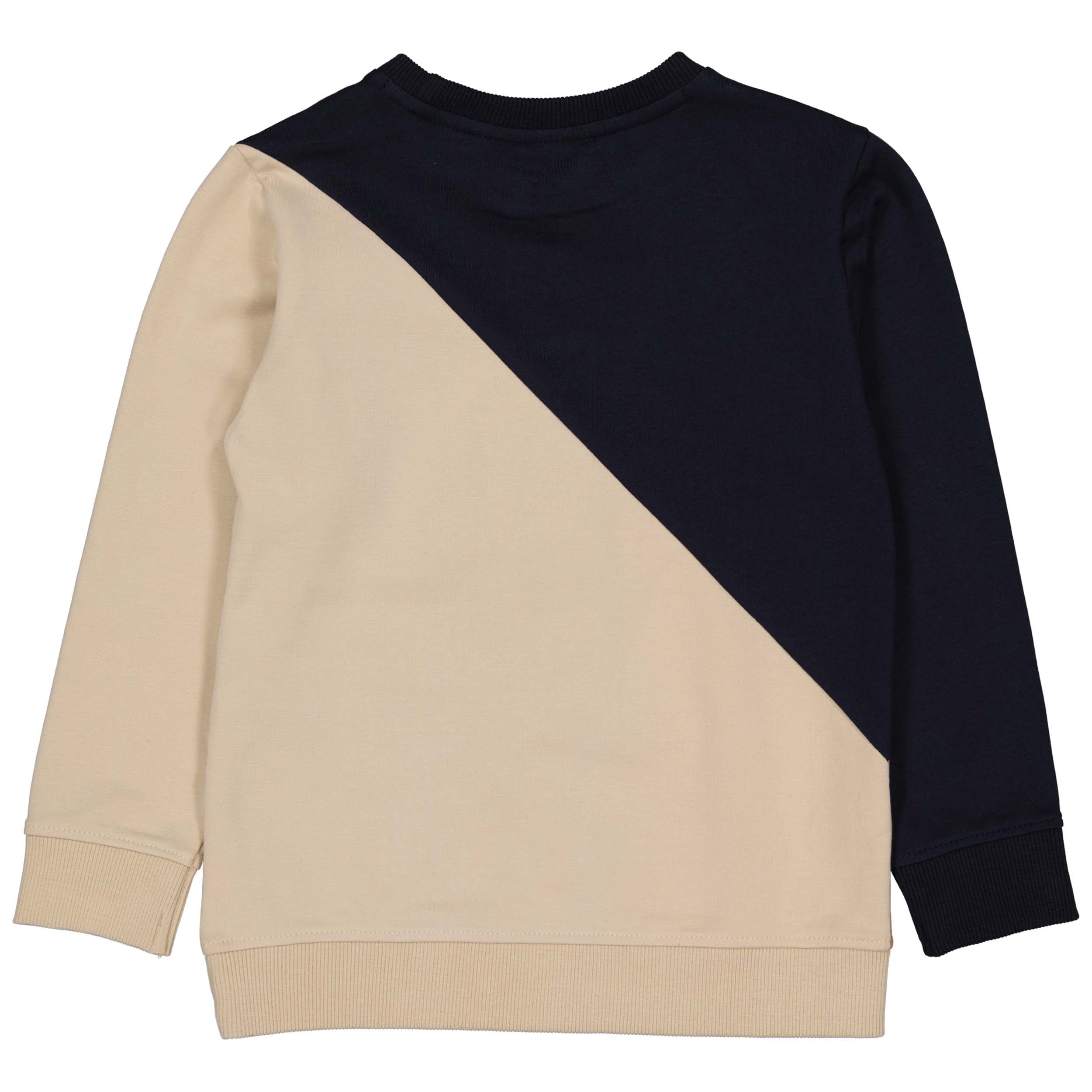 Jongens Sweater BASW221 van Little Levv in de kleur Blue Dark in maat 128.