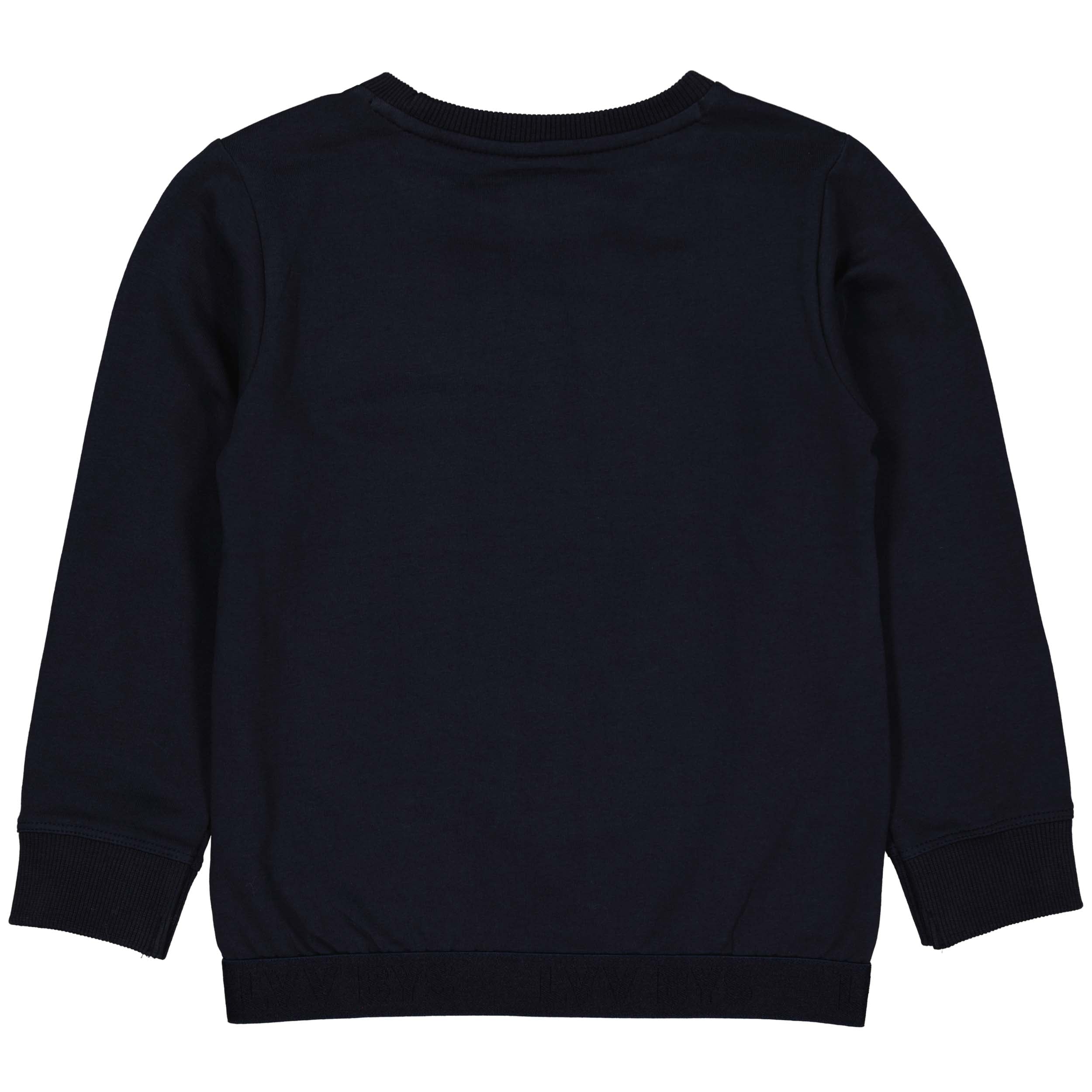 Jongens Sweater BENW221 van Little Levv in de kleur Blue Dark in maat 128.