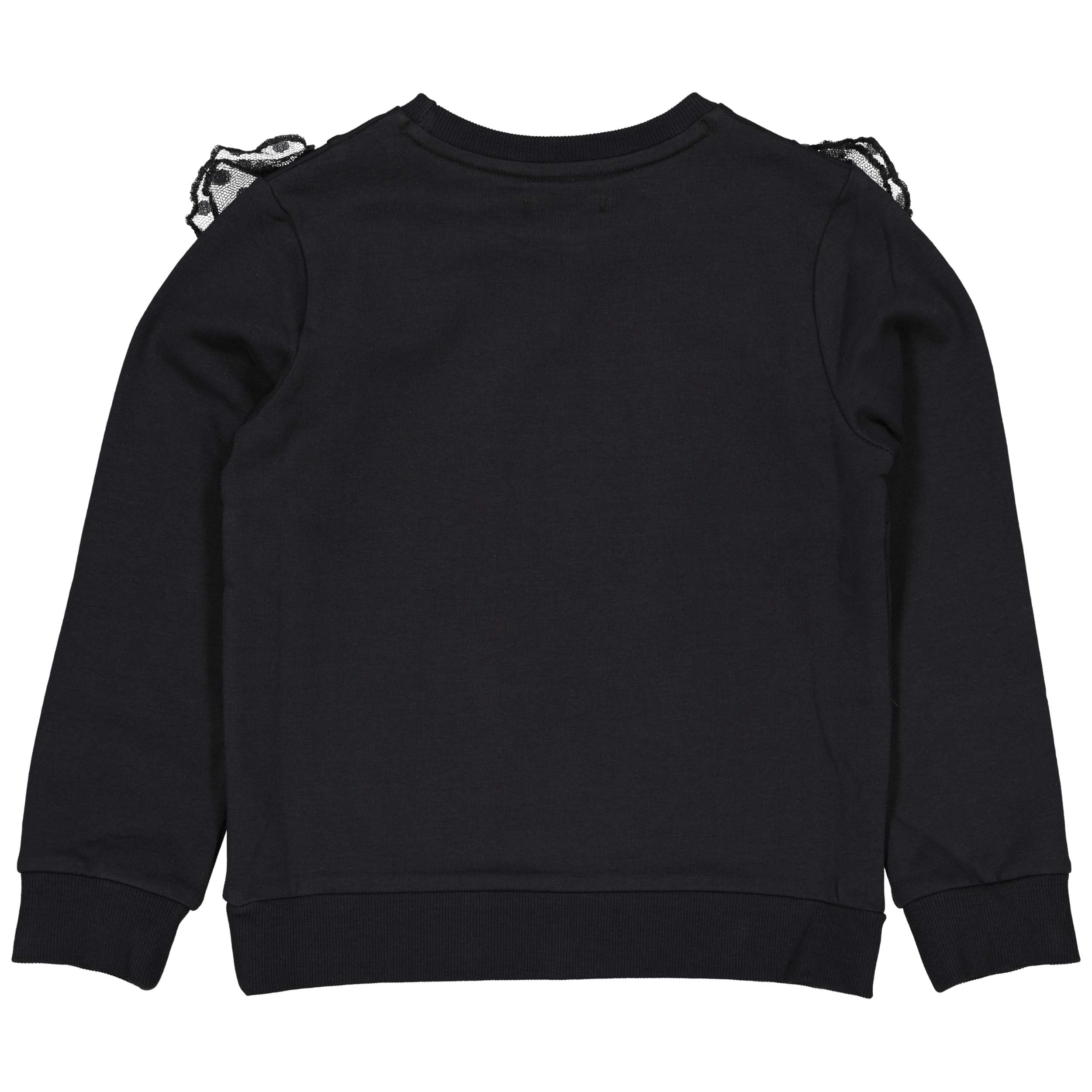 Meisjes Sweater BIJOUW221 van Little Levv in de kleur Grey Metal in maat 128.