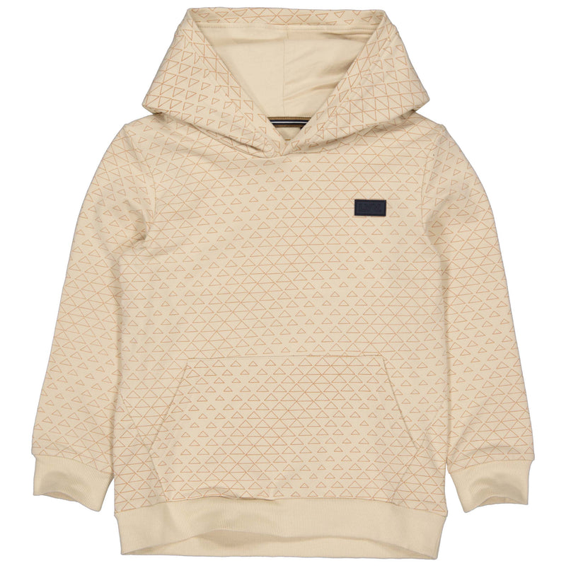 Jongens Sweater BINGW221 van Little Levv in de kleur AOP Camel Triangle in maat 128.