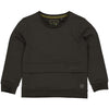 Jongens Sweater BINKW222 van Little Levv in de kleur Black Ink in maat 128.