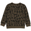 Jongens Sweater BOBW222 van Little Levv in de kleur AOP Green Greyish Grunge in maat 128.