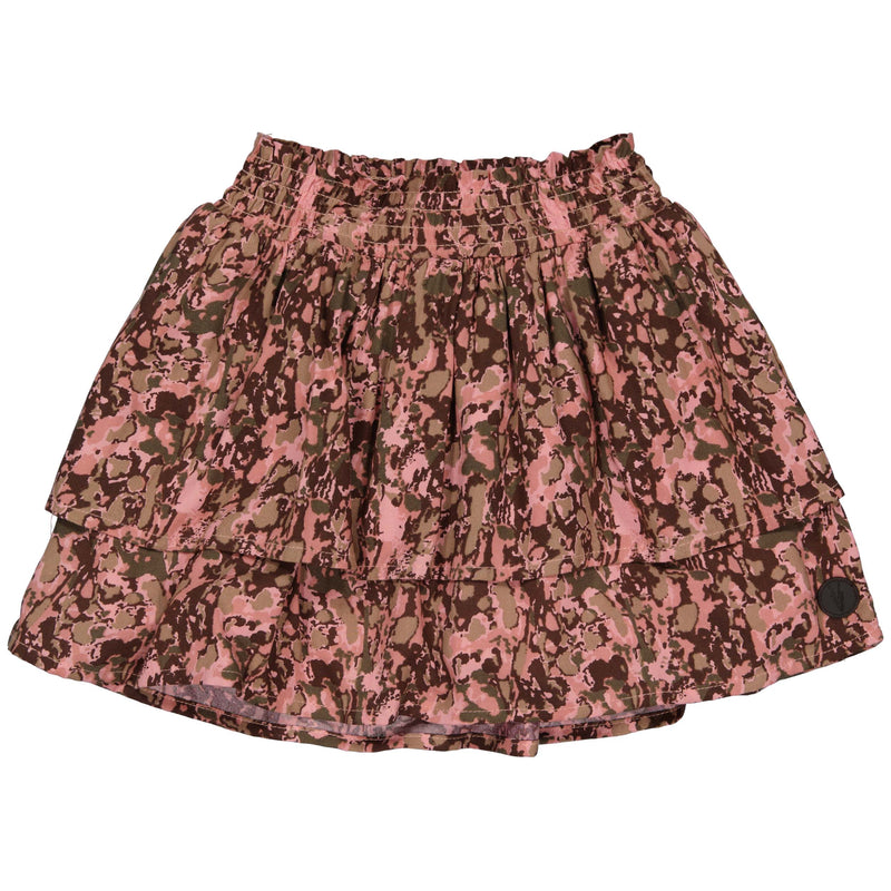 Meisjes Skirt BODINW222 van Little Levv in de kleur AOP Pink Salmon Spots in maat 128.