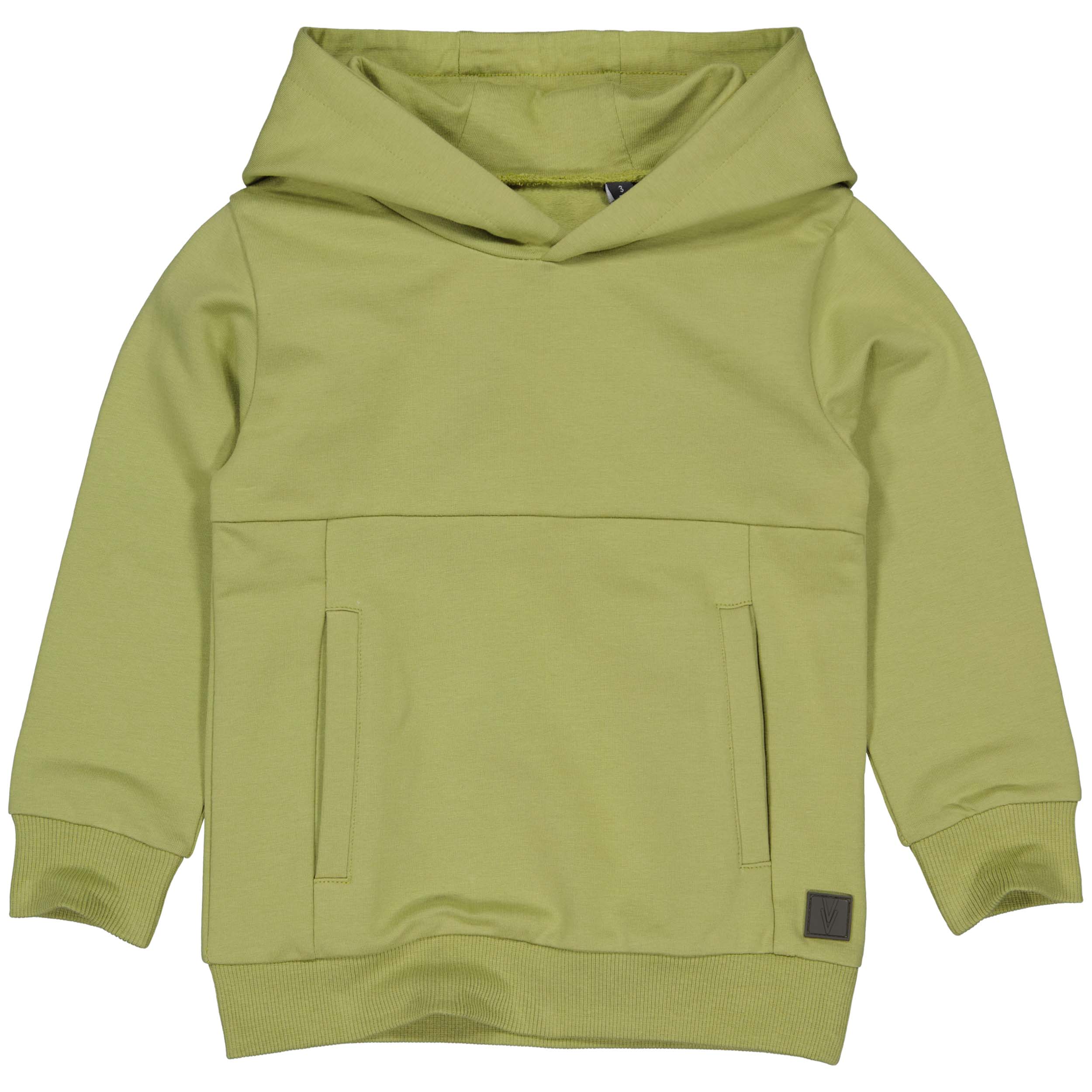 Jongens Sweater BORATW222 van Little Levv in de kleur Olive Light in maat 128.