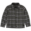 Jongens Blouse BOSSEW222 van Little Levv in de kleur Green Greyish Check in maat 128.