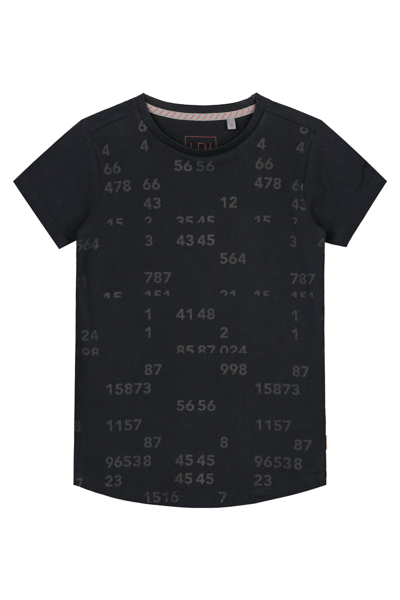 Jongens Shortsleev van Levv in de kleur Black in maat 176.
