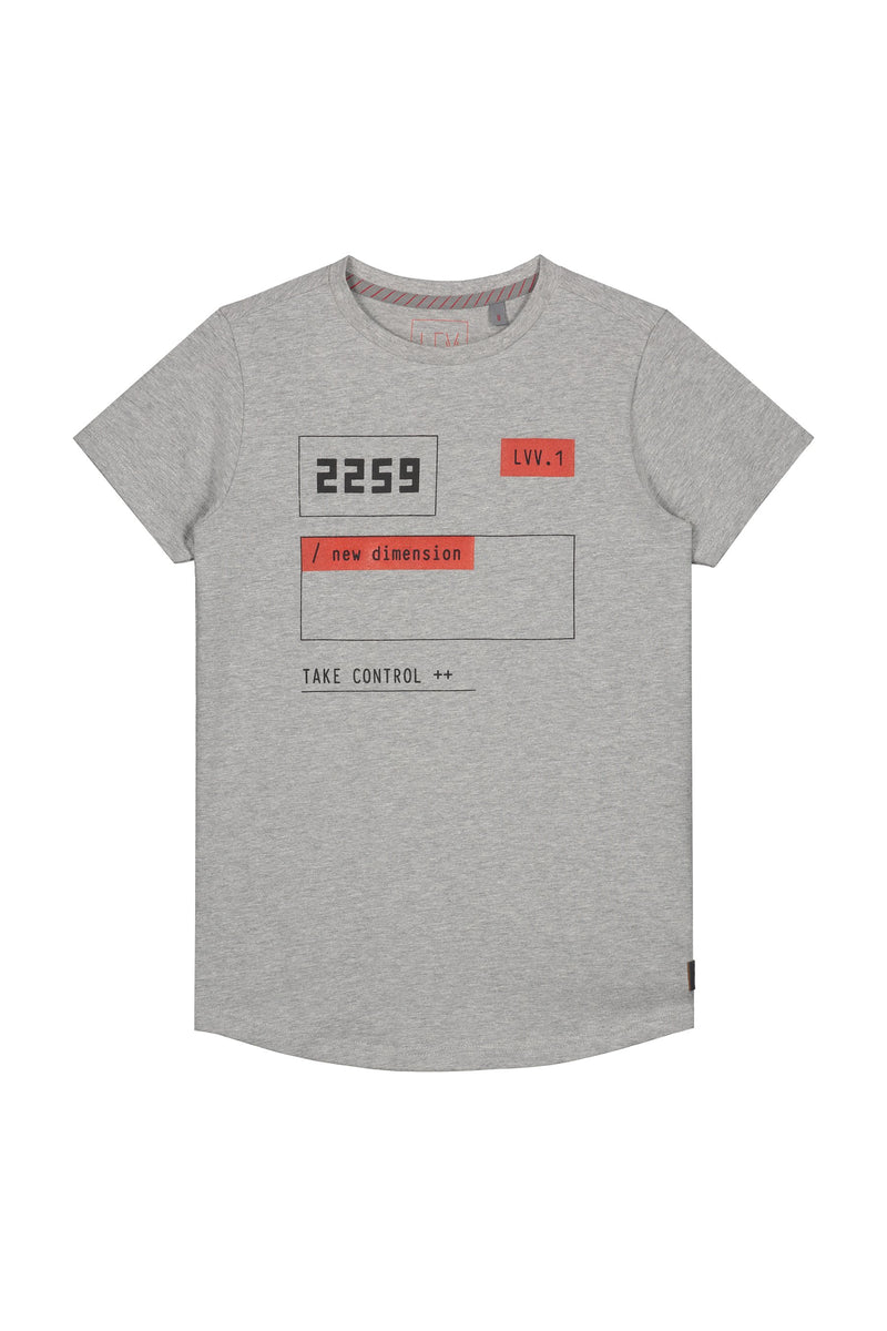 Jongens Shortsleev van Levv in de kleur Grey Melee in maat 176.