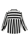 Meisjes Blouse van Levv in de kleur Black White Stripe in maat 176.