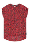 Meisjes Shortsleev van Levv in de kleur Fiery Red Animal in maat 176.
