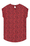 Meisjes Shortsleev van Levv in de kleur Fiery Red Animal in maat 176.