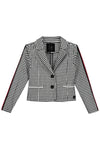 Meisjes Blazer van Levv in de kleur Black White Bb Check in maat 176.