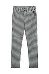 Meisjes Pants van Levv in de kleur Black White Bb Check in maat 176.