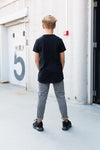 Jongens Shortsleev van Levv in de kleur Black in maat 176.