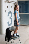 Meisjes Skirt van Levv in de kleur French Blue Abstract in maat 176.