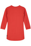 Meisjes Dress van Little Levv in de kleur Fiery Red in maat 116.