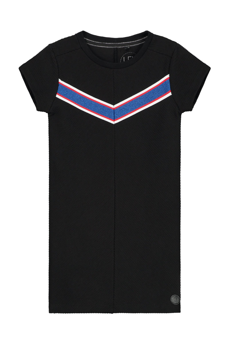 Meisjes Dress van Little Levv in de kleur Black in maat 116.
