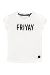 Meisjes Shortsleev van Little Levv in de kleur White in maat 116.