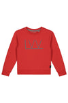 Jongens Sweater van Little Levv in de kleur Red in maat 116.