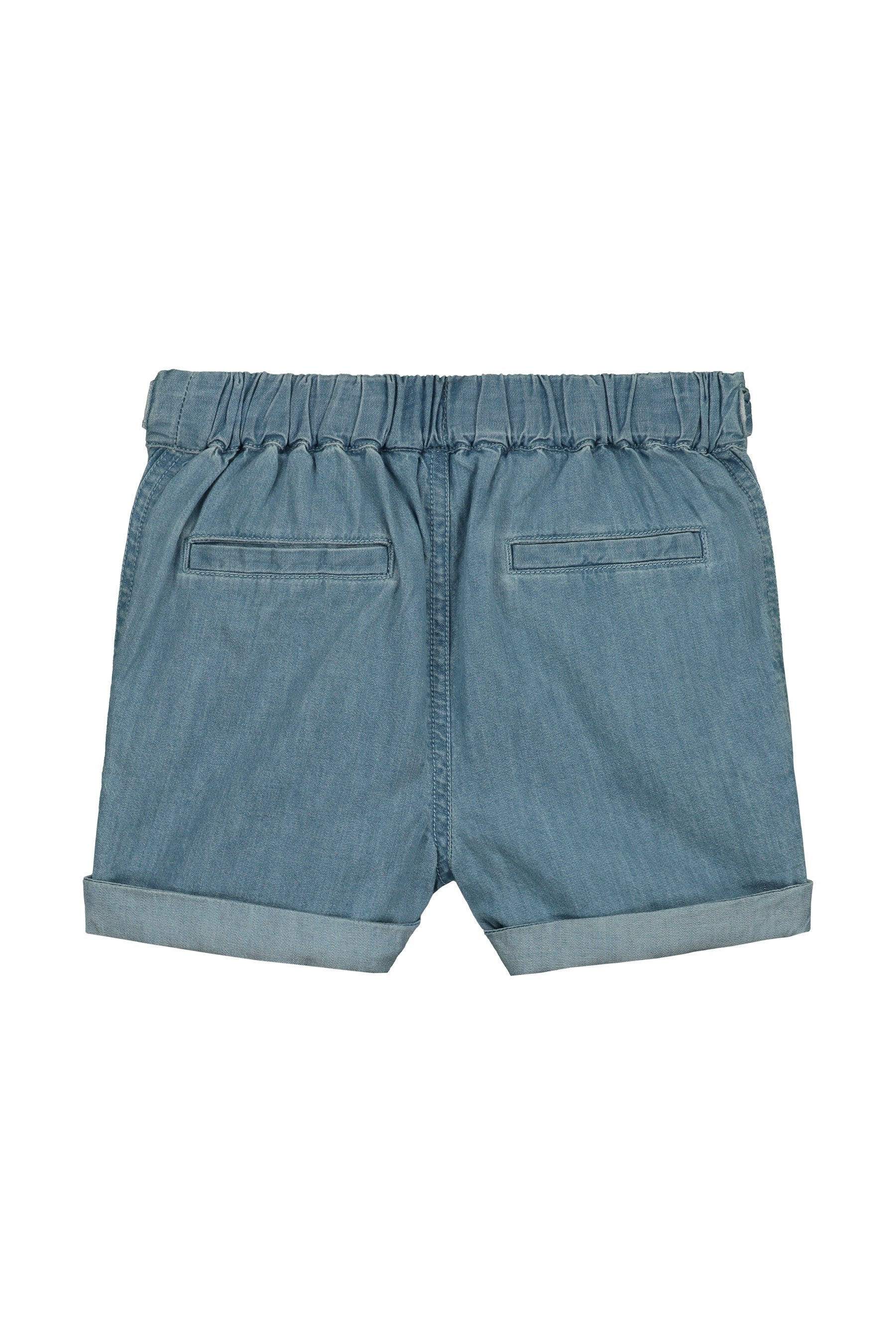 Meisjes Shorts van Little Levv in de kleur Blue Chambray in maat 116.