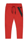 Jongens Sweat Pant van Little Levv in de kleur Red in maat 116.