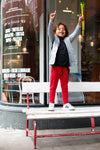 Jongens Shortsleev van Little Levv in de kleur Black in maat 116.