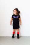 Meisjes Dress van Little Levv in de kleur Black in maat 116.