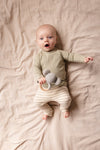 Jongens Longsleeve FABIAN van Levv Newborn in de kleur Olive in maat 68.