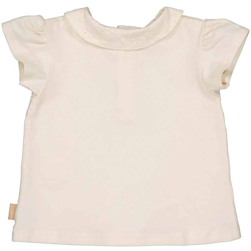 Meisjes Shortsleeve FELICA van Levv Newborn in de kleur Off White in maat 68.