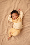 Jongens Sweater FERRE van Levv Newborn in de kleur Camel Light in maat 68.